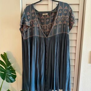 Natural Life babydoll dress or swim cover up, size L